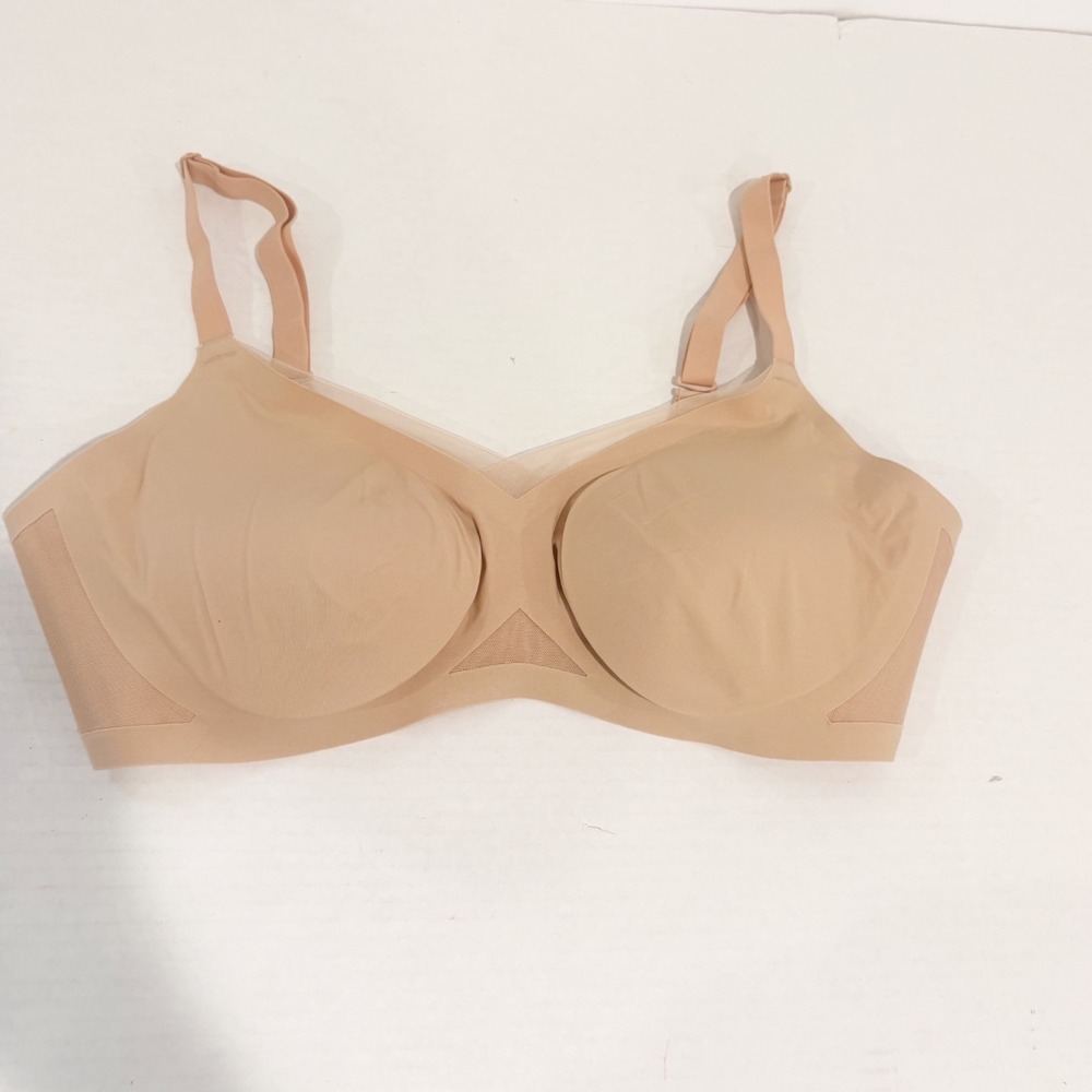 Honeylove Silhouette Bra Nude Tan Wireless Mesh Bonded Size M 36B/C LWBR0302V3